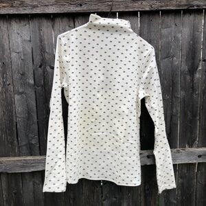 Harley-Davidson White and Black Patterned mock neck Shirt